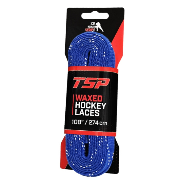 0004053 TSP Шнурки хоккейные с пропиткой - серия CLASSIC Waxed (Royal, 274 см)